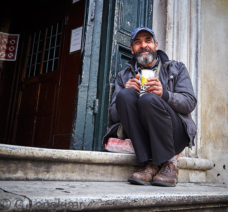 One of many beggars in Rome